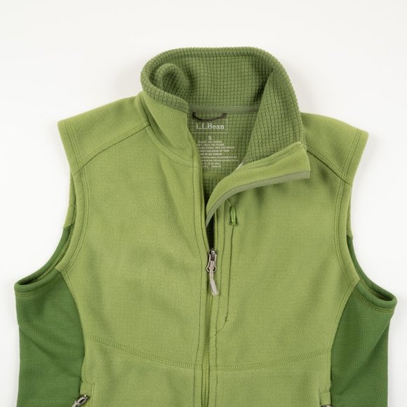 L.L. BEAN Polartec green fleece vest size S - Picture 6 of 10